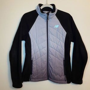 New balance fleece and nylon zip up jacket